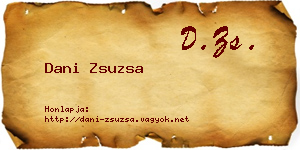 Dani Zsuzsa névjegykártya